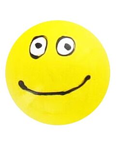 Hand-painted yellow Smiley boxwood jack