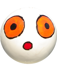 Hand-painted orange eyes Smiley boxwood jack