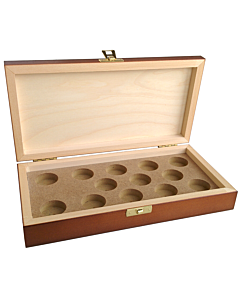 Boxed set of 13 dark wood jacks