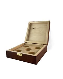 Customizable 5-jack walnut box