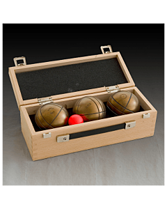 Wooden box for 3 balls La Boule Bleue