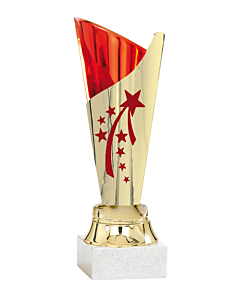 Gold and red petanque cup 28cm