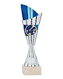 Special silver and blue pétanque cup, 31cm, without disc