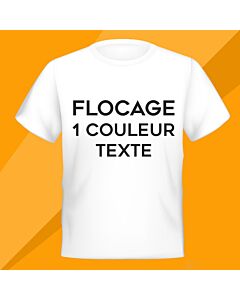 One color flocking - text only (size up to 625 cm2)