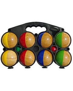 Set of 8 half painted wooden balls