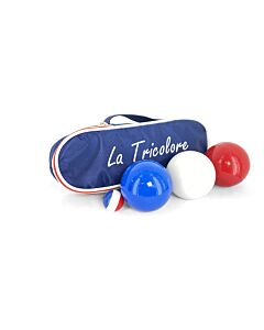 Tricolor Kit - Sets of 3 Petanque Boules bag and jack - Smooth