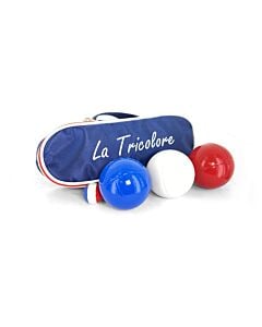 Tricolor Kit - Sets of 3 Petanque Boules bag and jack - Pattern Z