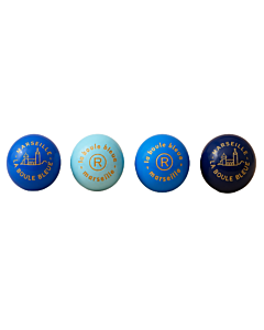 LA BOULE BLEUE Pack of 4 blue collector's jacks