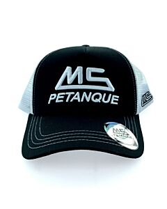 MS Petanque Trucker Cap Black/White with 3D embroidery