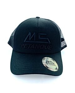 MS Petanque Trucker Cap Black with black 3D embroidery