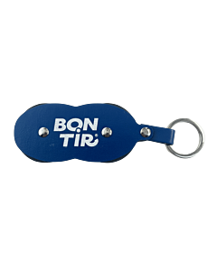 Navy blue and white scoring marker with ring key holder
