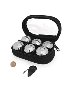Mini pétanque balls - Set of 6 chrome balls