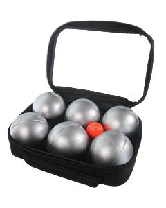 SACOZ6 Pack No. 1 - 2 Pétanque triplets with bag and jack - Smooth Grey + Z-Striated Grey
