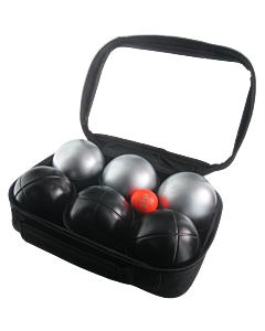 SACOZ6 Pack No. 2 - 2 Pétanque triplets with bag and jack - Smooth Grey + Black Z-Striated
