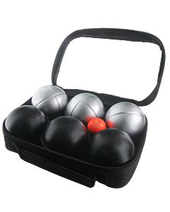 SACOZ6 Pack No. 5 - 2 Pétanque triplets with bag and jack - Grey Z-streak + Black Smooth