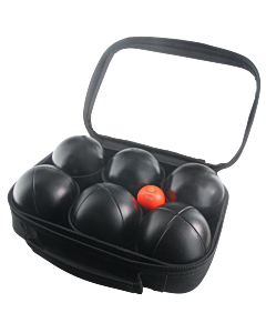 SACOZ6 Pack No. 6 - 2 Pétanque triplets with bag and jack - Smooth Black + Black Stripe B