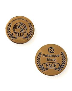 Head or tail token for petanque game