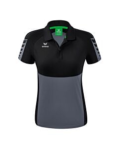 Six Wings Polo-shirt - Women - slate grey/black