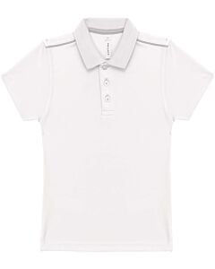Short-sleeved polo shirt - kids - white