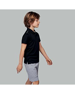 Short-sleeved polo shirt - kids - black
