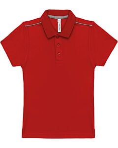 Short-sleeved polo shirt - kids - sporty red