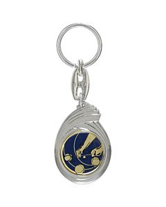 Silver key ring for 25 mm disc