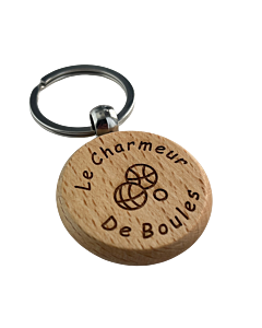 Customizable wooden key ring