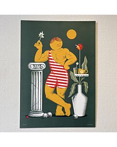 Limited series - Poster "Bowling player at the aperitif"