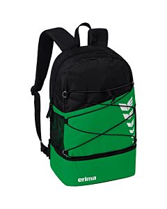 SIX WINGS Sports Bag with Bottom Compartment - emerald/black