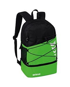 SIX WINGS Sports Bag with Bottom Compartment - green/black