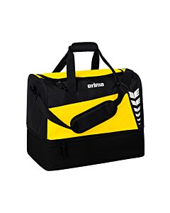 SIX WINGS Sports Bag with Bottom Compartment - yellow/black
