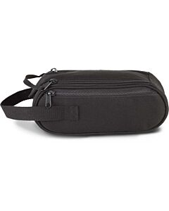 Black bag for 3 petanque balls with 2 zips and a magnetic lid