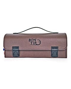 Horizontal rigid bag Bon Tir - Brown