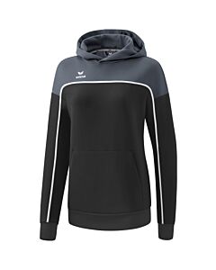 CHANGE by erima Hoody - Women - black grey/slate grey/white