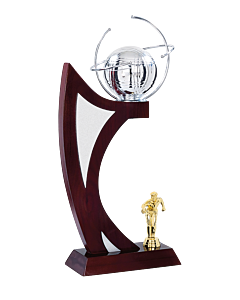 Trophée de pétanque Bois 47 cm