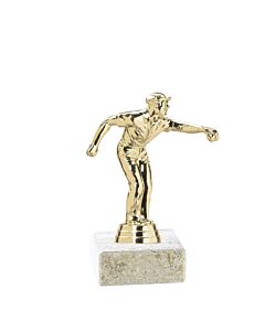Trophée de pétanque sur socle en marbre hauteur 13 cm