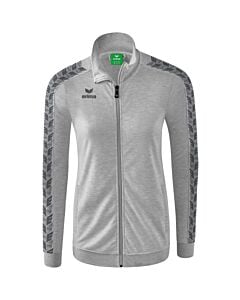 Essential Team Track Top Jacket - Women - light grey marl/slate grey