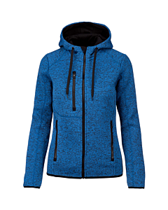 Heather hooded jacket - ladies - light royal blue mélange