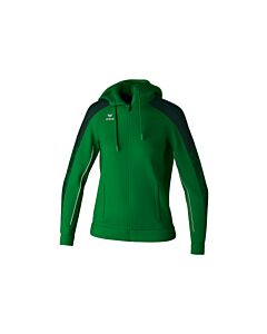 EVO STAR Training Jacket with hood - Women - emerald/pine grove
