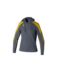 EVO STAR Training Jacket with hood - Women - slate grey/yellow