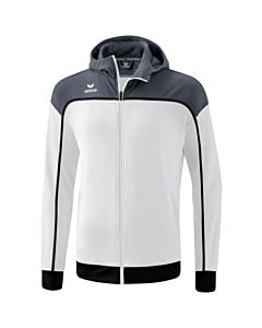 CHANGE by erima Training Jacket with hood - Kids - white/slate grey/black