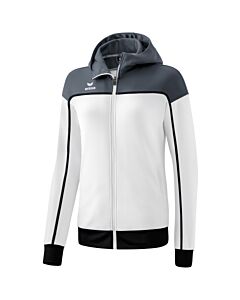 CHANGE by erima Training Jacket with hood - Women - white/slate grey/black