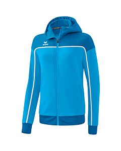 CHANGE by erima Training Jacket with hood - Women - curacao/mykonos/white