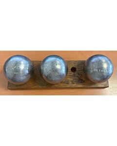 LA BOULE BLEUE "Super inox 125" - 71mm - 730g - gravée ZLATAN-VINCENT-SILVANA
