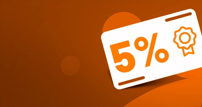 5% at each order